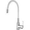 Смеситель для кухни Ledeme Rainbow 4898-3L Хром Белый