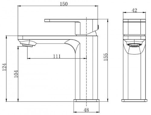 Смеситель для раковины Splendy Self SE201155GK1CR цвет Хром
