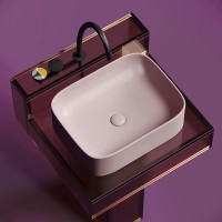 Раковина-чаша Ceramicanova Element 51 CN6052MP Розовая матовая фарфор накладная