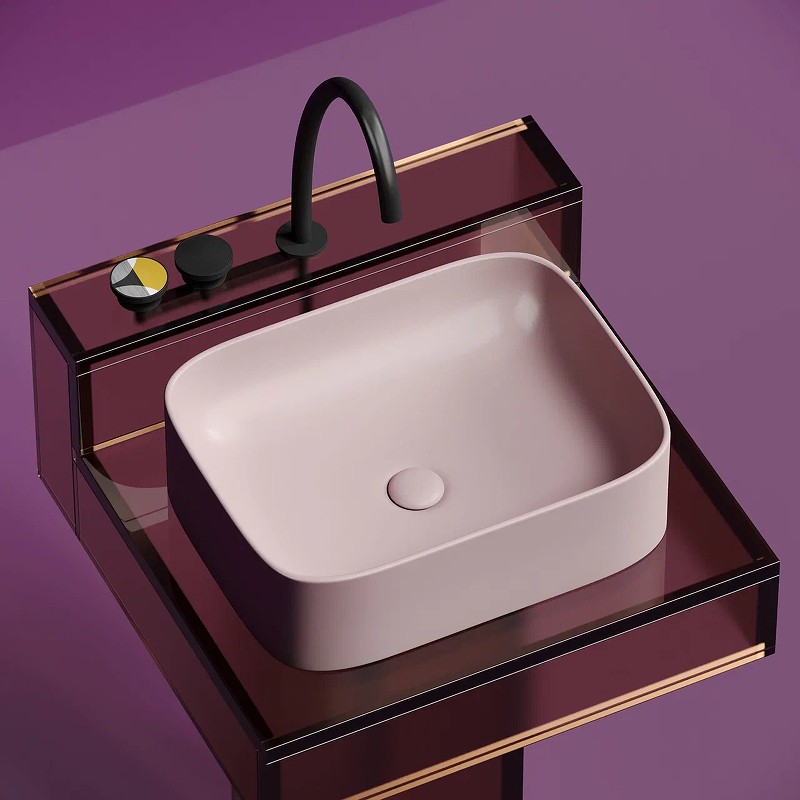 Раковина-чаша Ceramicanova Element 51 CN6052MP Розовая матовая фарфор накладная