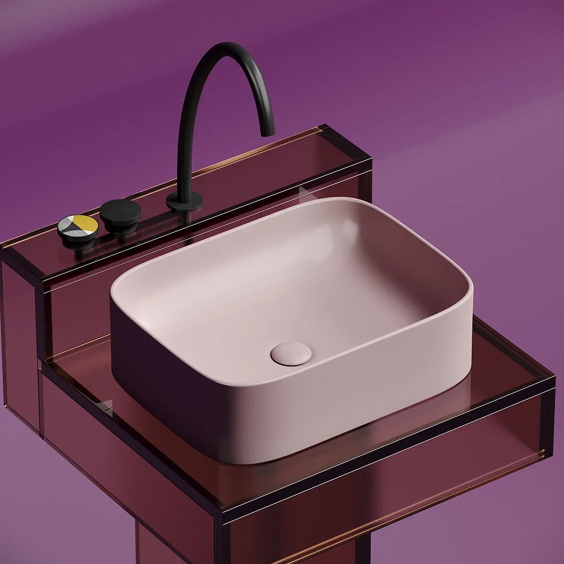 Раковина-чаша Ceramicanova Element 51 CN6052MP Розовая матовая фарфор накладная