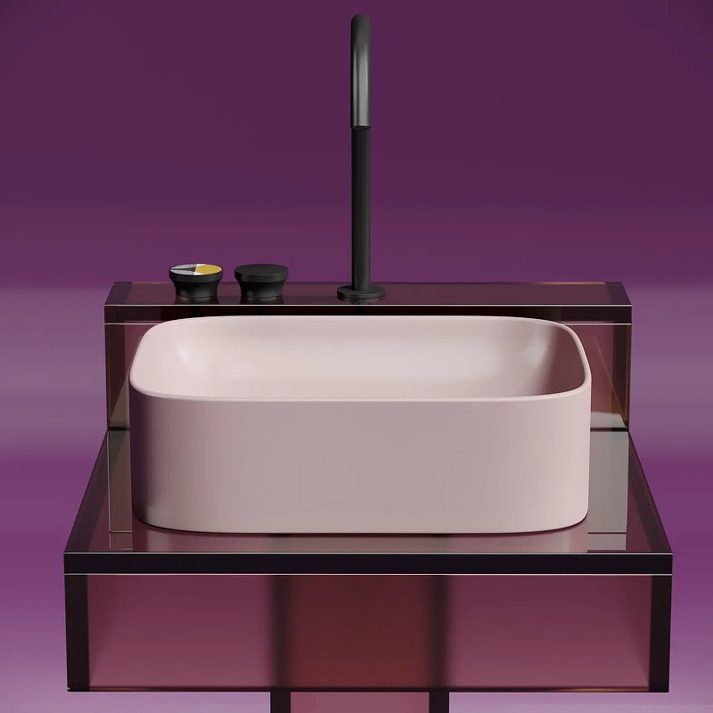 Раковина-чаша Ceramicanova Element 51 CN6052MP Розовая матовая фарфор накладная