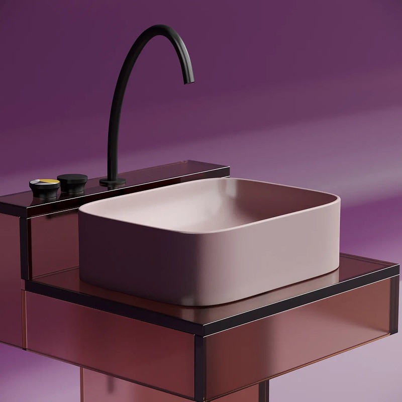 Раковина-чаша Ceramicanova Element 51 CN6052MP Розовая матовая фарфор накладная