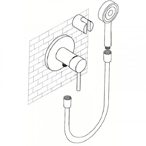 Смеситель для душа Kaiser Merkur 26317 Хром латунь встраиваемый