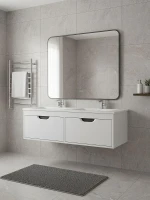 Тумба под раковину Uperwood Modul 120 TModul120WG подвесная цвет Белый матовый Графит матовый