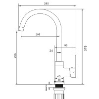Смеситель для кухни WesnaArt Ray RAY11-110 Хром