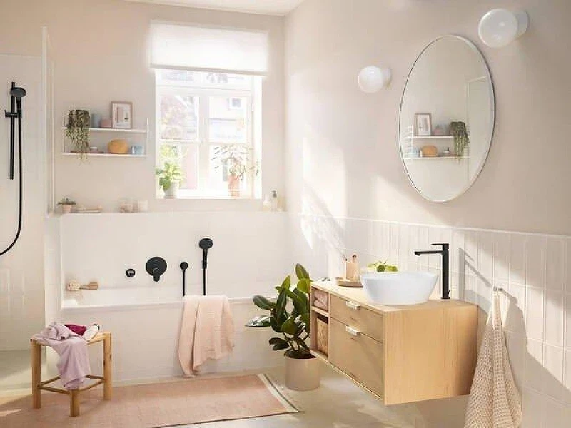 Смеситель для душа Hansgrohe Rebris S 72467670 цвет Черный матовый