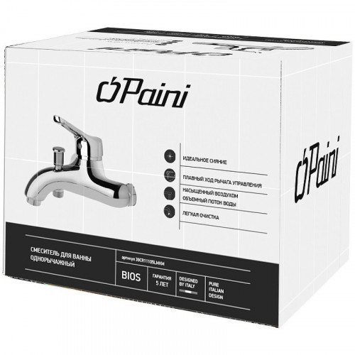 Смеситель для ванны Paini Bios 39CR11105LMKM Хром