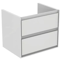 Тумба под раковину Ideal Standard Connect Air 60 E0818B2 подвесная цвет Glossy White + Matt White (Белый глянцевый + Белый матовый)