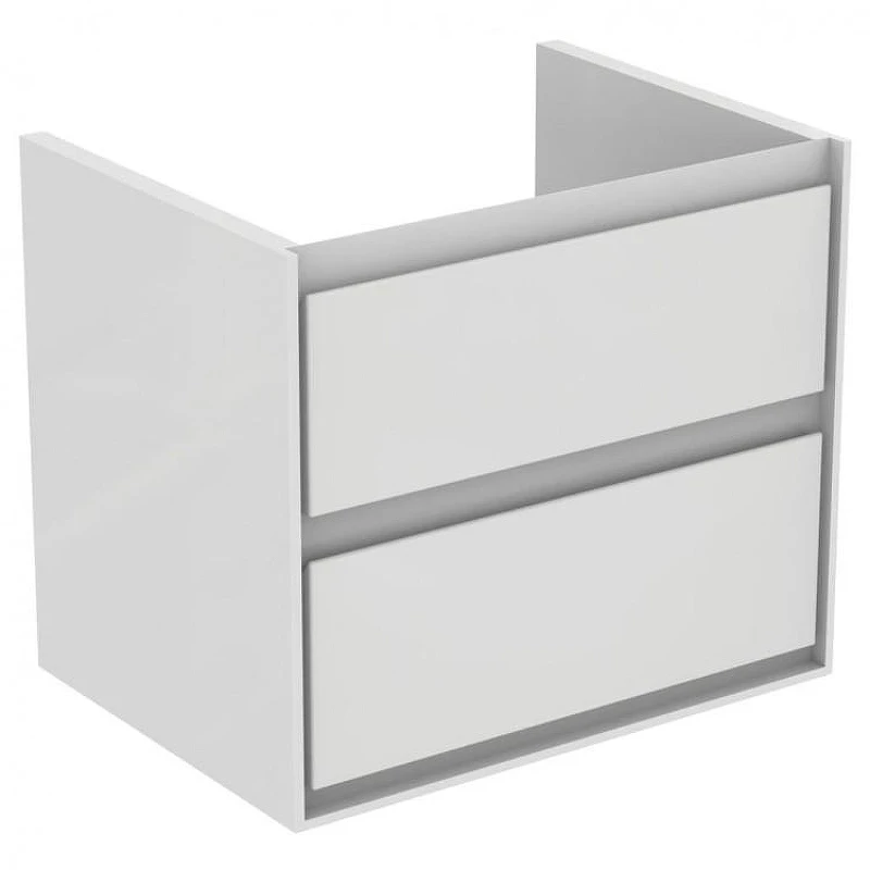 Тумба под раковину Ideal Standard Connect Air 60 E0818B2 подвесная цвет Glossy White + Matt White (Белый глянцевый + Белый матовый)