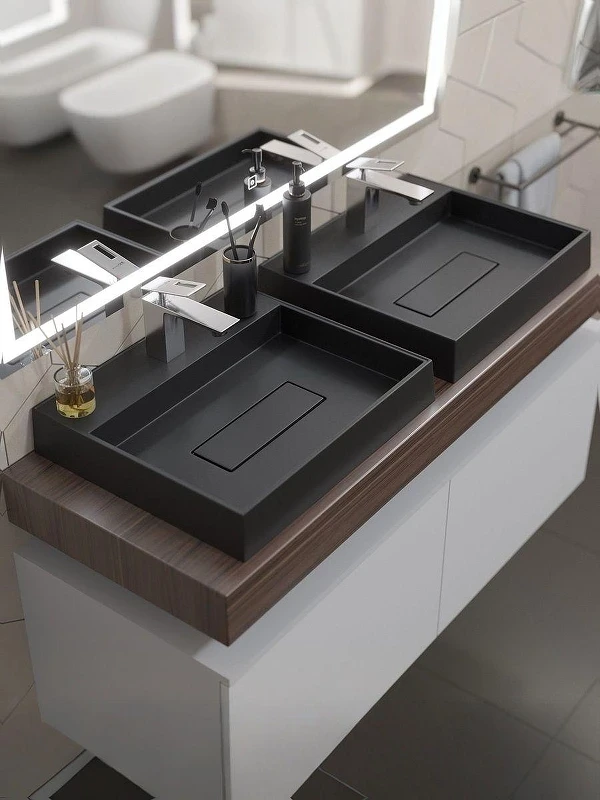 Раковина Uperwood Tanos Quartz 50 2911030051 цвет Уголь
