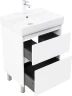 Тумба с раковиной Aquanet Nova Lite 2.0 60 348190 цвет Белый глянец