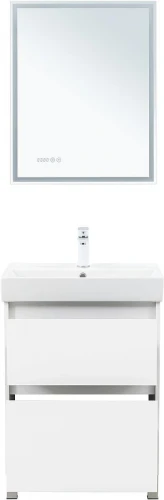 Тумба с раковиной Aquanet Nova Lite 2.0 60 348190 цвет Белый глянец