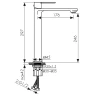 Смеситель для раковины Kaiser Serio 05411-9 Черный матовый латунь