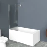 Шторка на ванну BelBagno UNO-V-1-85/150-P-Cr профиль Хром стекло рифленое