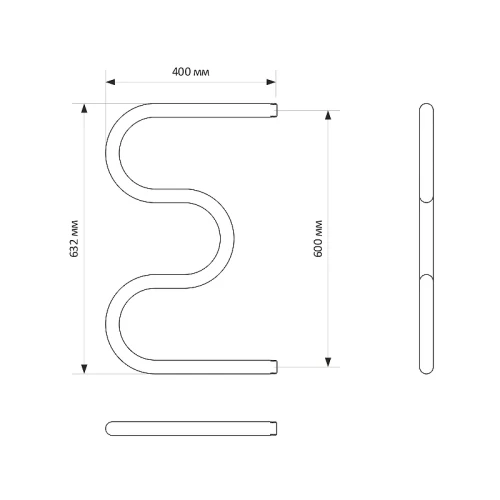 Водяной полотенцесушитель Mixline Simple M 60х40 556304 цвет Хром