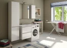 Тумба с раковиной Эстет Dallas Luxe 100 L ФР-00002313 подвесная Белая МДФ / ЛДСП