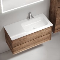 Тумба под раковину Sancos Marmi 2.0 100 R MR2.0100RECH подвесная Дуб чарльстон МДФ / ЛДСП