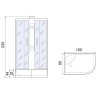 Душевая кабина Мономах XL Б/К 100x80x44 МЗ L 10000012098 без гидромассажа