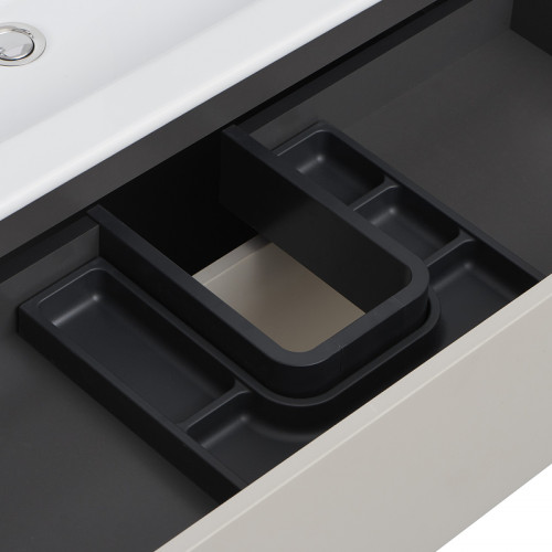 Тумба под раковину Aquaton Сохо 100 1A258201AJ9A0 подвесная Слэйт Галька серая МДФ / ЛДСП