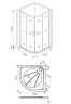 Душевой уголок Good Door Infinity R-100-С-CH 100x100 профиль Хром стекло прозрачное