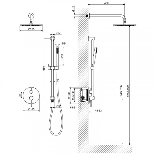 Душевая система Timo Saona SX-2309/00SM цвет Хром