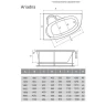 Акриловая ванна Relisan Ariadna 140x100 L Гл000000953+Гл000000955+Гл000003448 цвет Белый