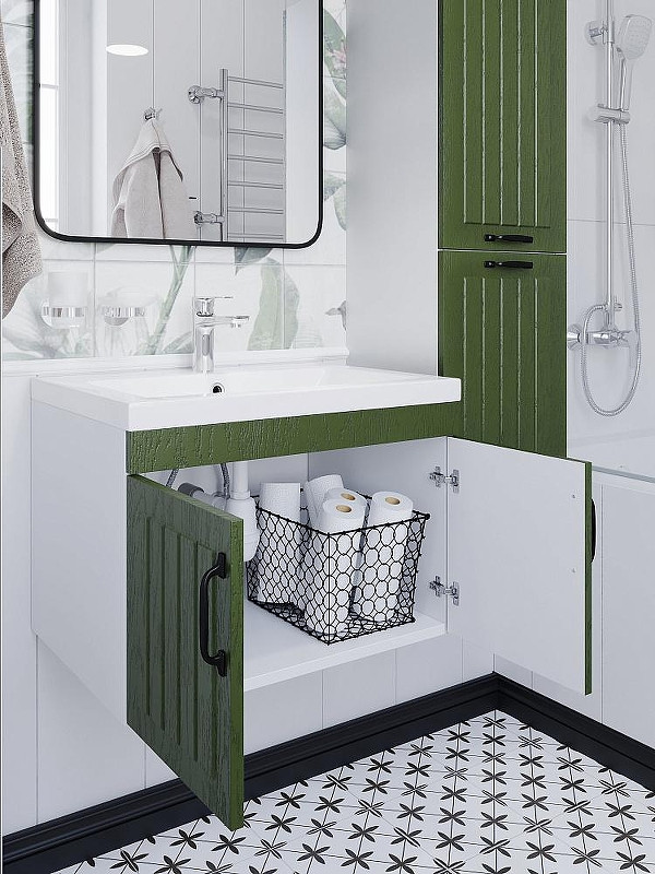 Тумба с раковиной DIWO Сочи 60 подвесная цвет Зеленый