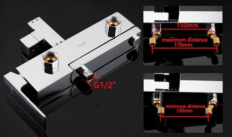 Душевая система Gappo G2418 Хром латунь на стену
