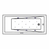 Акриловая ванна Whitecross Wave Slim 160x80 0111.160080.100.RELAX.WH с гидромассажем