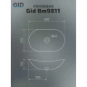 Раковина-чаша Gid Lago BL9811 61 53349 цвет Черный глянцевый