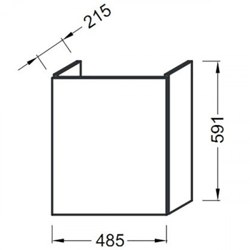 Тумба под раковину Jacob Delafon Odeon Up 50 EB863RU-E5 подвесная Светлый дуб МДФ / ЛДСП