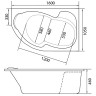 Акриловая ванна Marka One Aura 160x105 L 01ау1610л без гидромассажа