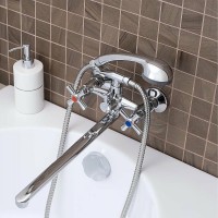 Смеситель для ванны Ростовская Мануфактура Сантехники SL138-140P универсальный Хром цинк на стену