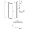 Душевой уголок Grossman Classic 130х70 120.K33.04.1370.21.00 профиль Черный матовый стекло прозрачное