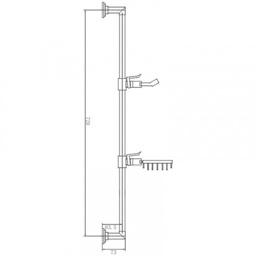 Душевая штанга Haiba HB8009 Хром