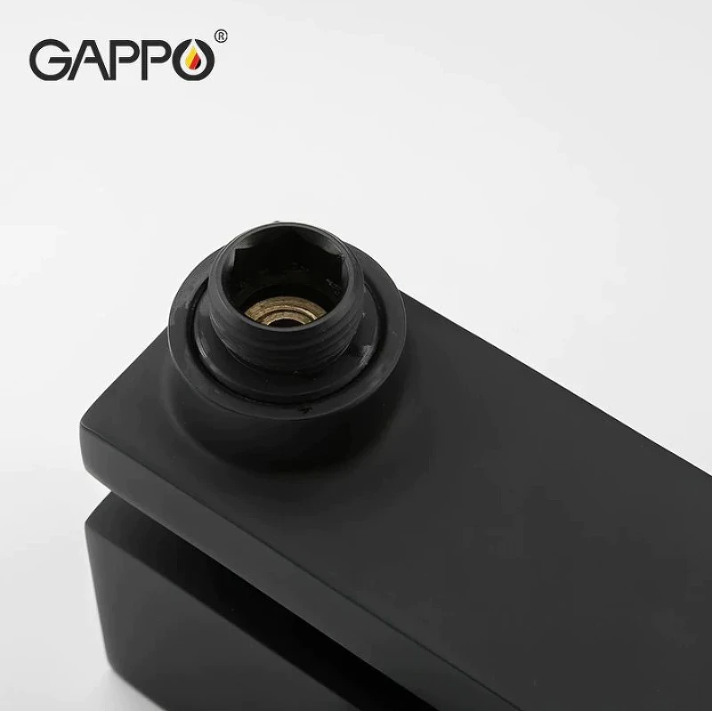 Смеситель для ванны Gappo G07-6 G3207-6 Черный матовый латунь на стену