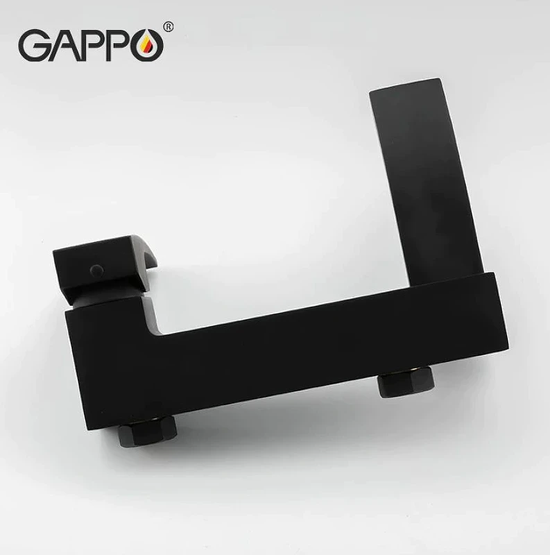 Смеситель для ванны Gappo G07-6 G3207-6 Черный матовый латунь на стену