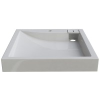 Раковина Altasan Lux 60x60 UPP60LUXs на стиральную машину Белая искусственный камень (литьевой мрамор) на стиральную машину