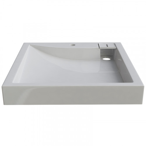 Раковина Altasan Lux 60x60 UPP60LUXs на стиральную машину Белая искусственный камень (литьевой мрамор) на стиральную машину