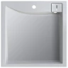 Раковина Altasan Lux 60x60 UPP60LUXs на стиральную машину Белая искусственный камень (литьевой мрамор) на стиральную машину