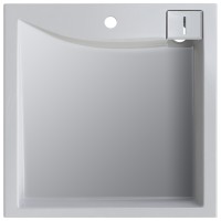 Раковина Altasan Lux 60x60 UPP60LUXs на стиральную машину Белая искусственный камень (литьевой мрамор) на стиральную машину