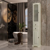 Шкаф пенал Opadiris Риспекто 30 L 00-00005829 Слоновая кость МДФ / ЛДСП, массив дерева, стекло