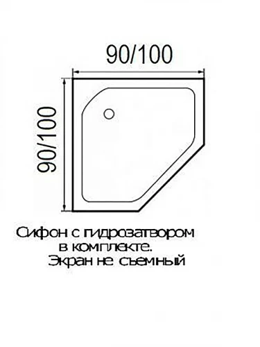 Акриловый поддон для душа Wemor 90х90х14 P 10000003089 цвет Белый