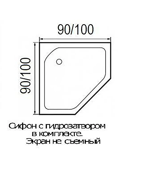 Акриловый поддон для душа Wemor 90х90х14 P 10000003089 цвет Белый