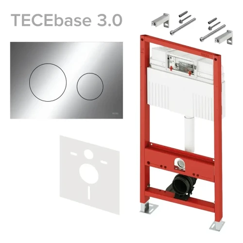 Инсталляция для унитаза Tece Base N500921 с клавишей смыва цвет Хром глянцевый