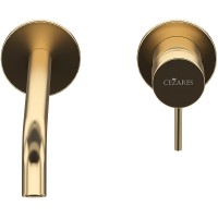 Смеситель для раковины Cezares Leaf LEAF-BLI2-L-SR Sunrise латунь встраиваемый