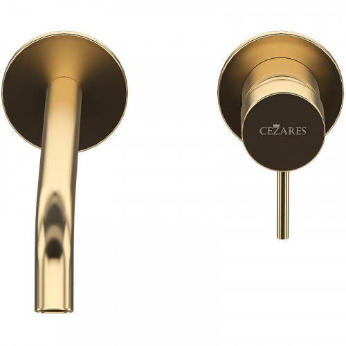 Смеситель для раковины Cezares Leaf LEAF-BLI2-L-SR Sunrise латунь встраиваемый