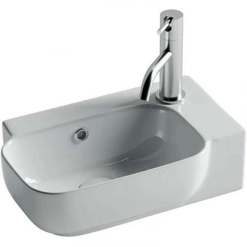 Раковина Ceramicanova Element 40 L CN6074L Белая фарфор подвесная