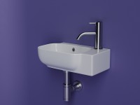 Раковина Ceramicanova Element 40 L CN6074L Белая фарфор подвесная